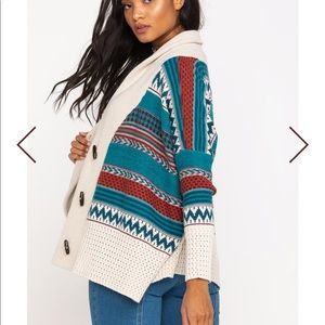 Shyanne Women's Aztec Stripe Sweater Cardigan med